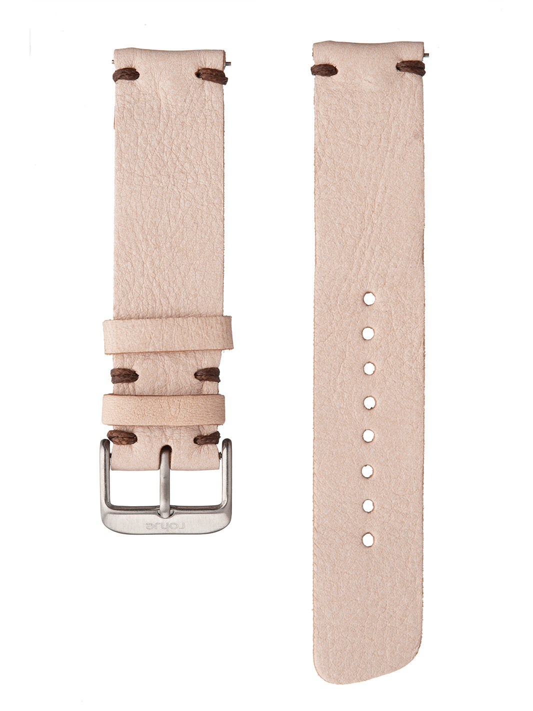 Rohje vaalean värinen poronnahkaranneke #strap_natural